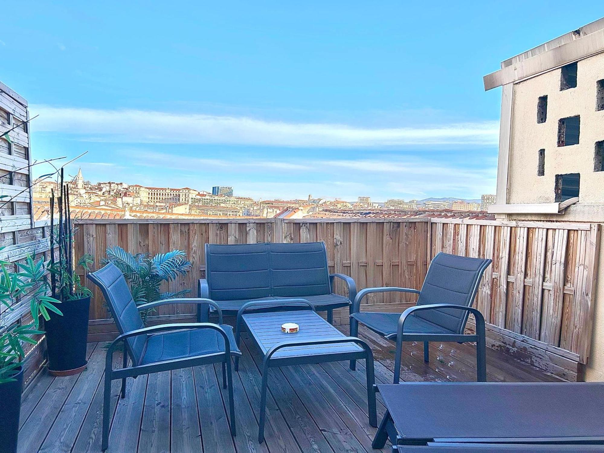 Honore - Rooftop Avec Vue - Appartement T3 Atypique Centre Ville Vieux Port Proche Opera Marseille Bagian luar foto